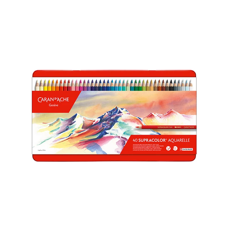 Set creioane acuarelă Caran d'Ache Supracolor Soft - 40 buc