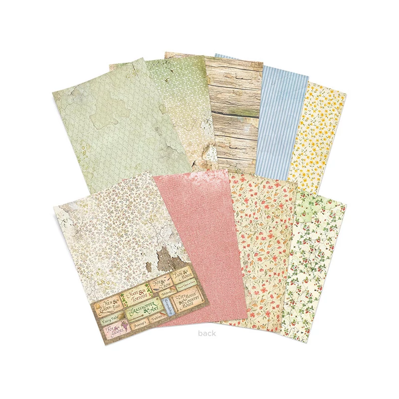Set de hârtie scrapbook  Ciao Bella, A4, 9 coli - Aesop's animal fables Creative Pad