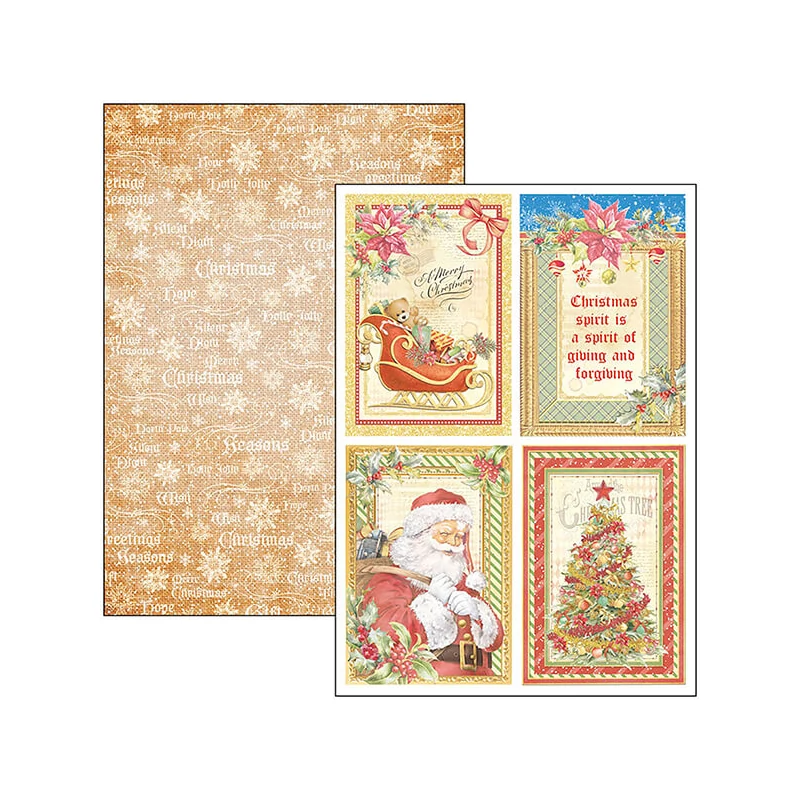 Set de hârtie scrapbook  Ciao Bella, A4, 9 coli - Dear Santa Creative Pad