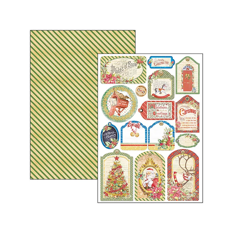 Set de hârtie scrapbook  Ciao Bella, A4, 9 coli - Dear Santa Creative Pad