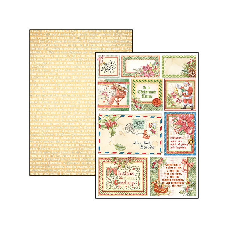 Set de hârtie scrapbook  Ciao Bella, A4, 9 coli - Dear Santa Creative Pad