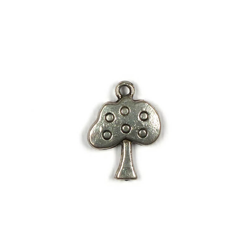 Charm, ornament metalic, 4 buc - măr, 3D