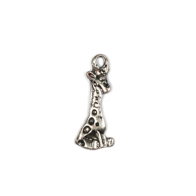 Charm, ornament metalic, 4 buc - girafa, 3D