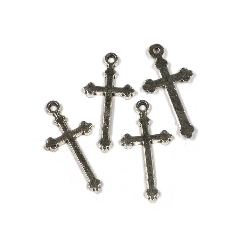 Charm, ornament metalic, 4 buc - cruce