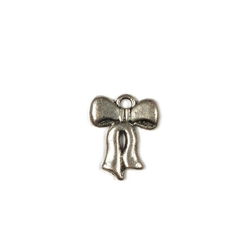 Ornament metalic Charm, 4 buc - fundita lunga, 3D