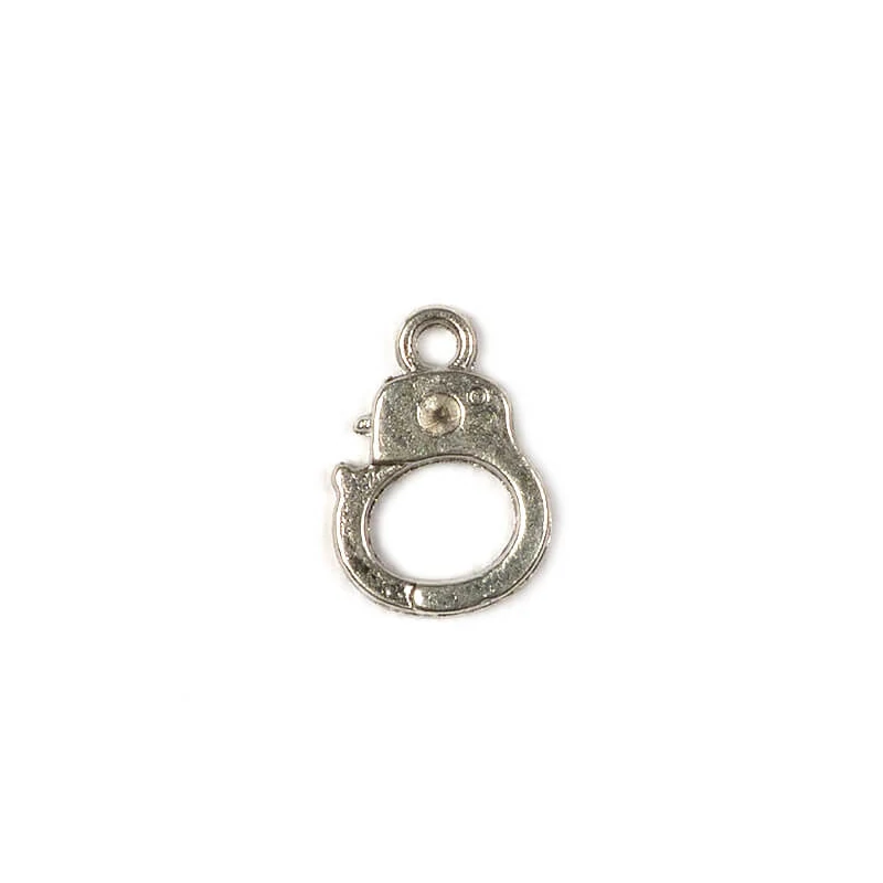 Charm, ornament metalic, 4 buc - clema, 3D