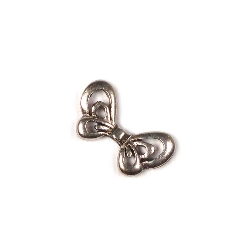 Charm, ornament metalic, 4 buc - aripi de fluture, ajurata, 3D