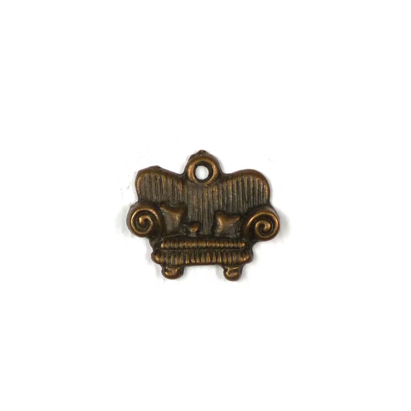 Charm, ornament metalic, 3 buc - canapea, antic