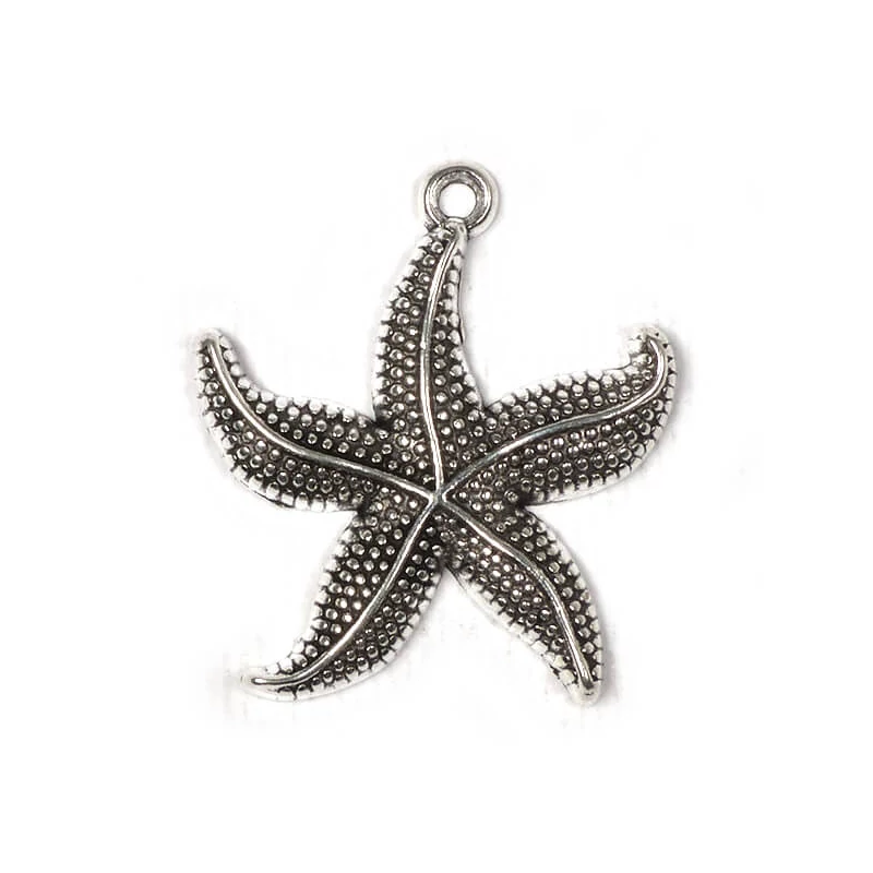 Ornament metalic Charm, 3 buc - stea de mare