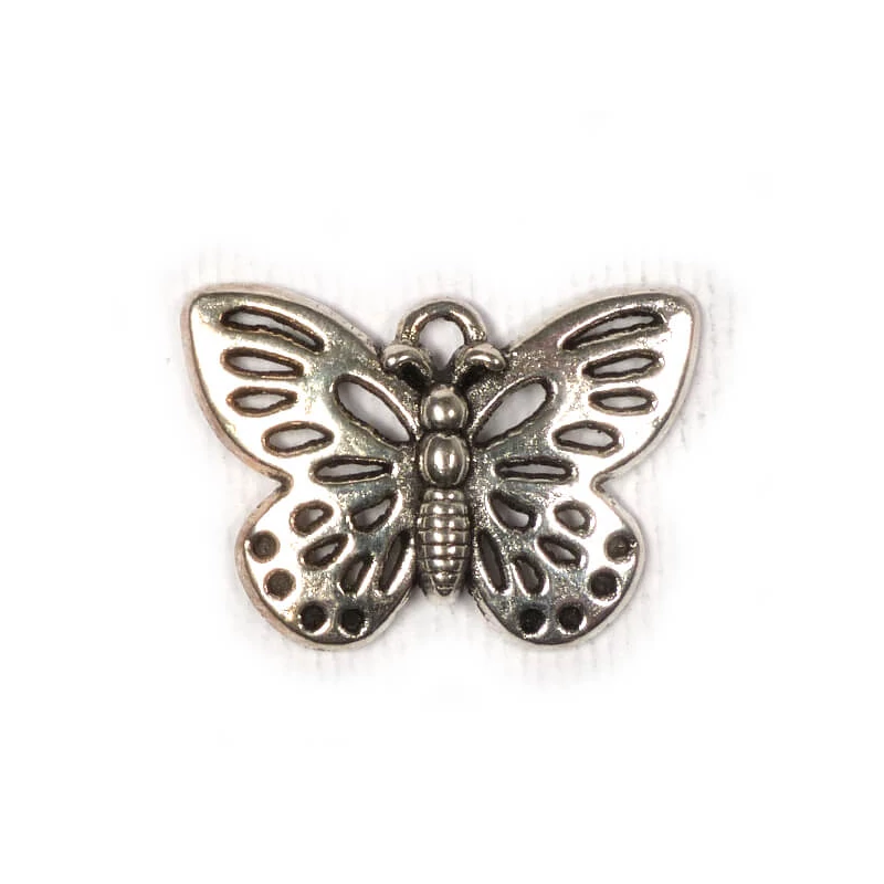 Ornament metalic Charm, 3 buc - fluture, ajurat