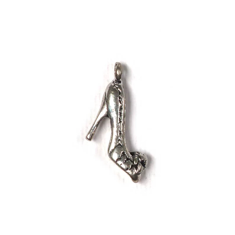 Ornament metalic Charm, 3 buc - pantofi roz cu toc, 3D