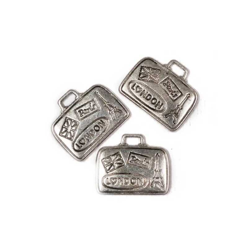 Ornament metalic Charm, 3 buc - Paris, Londra, 3D