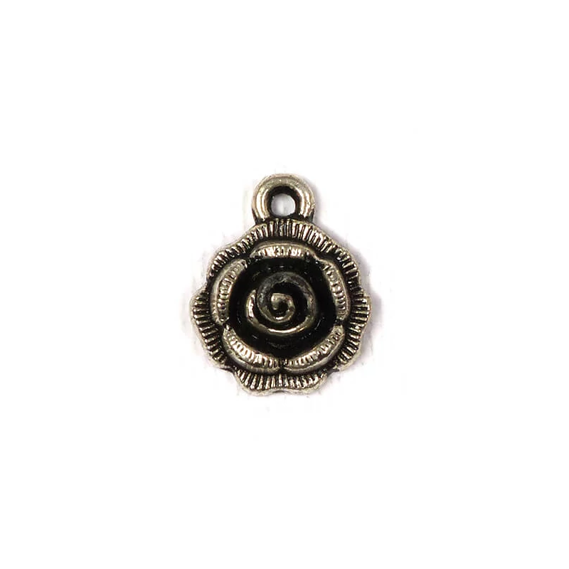 Decor Charm metalic, 3 buc - cap de trandafir