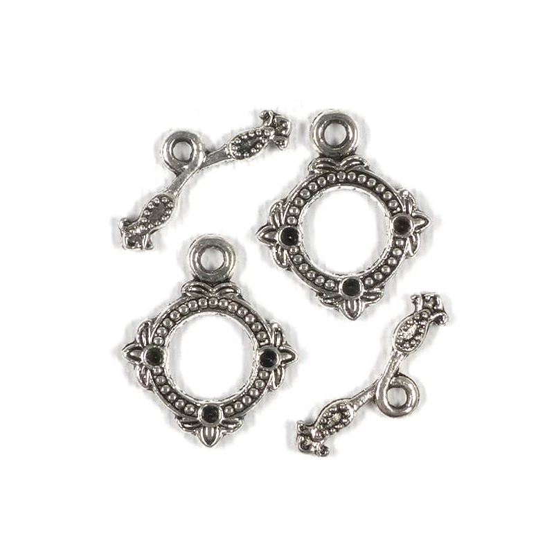Charm, ornament metalic, 2 perechi - Clip T, decorativ