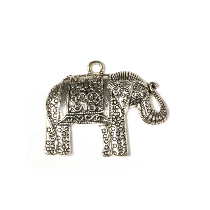 Charm, ornament metalic, 1 buc - elefant, indian