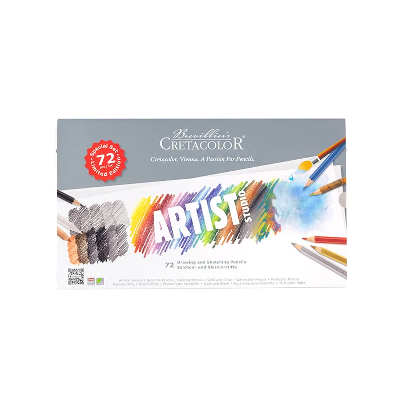 Set creioane pentru desen și schiță Cretacolor Artist Studio - 72 buc