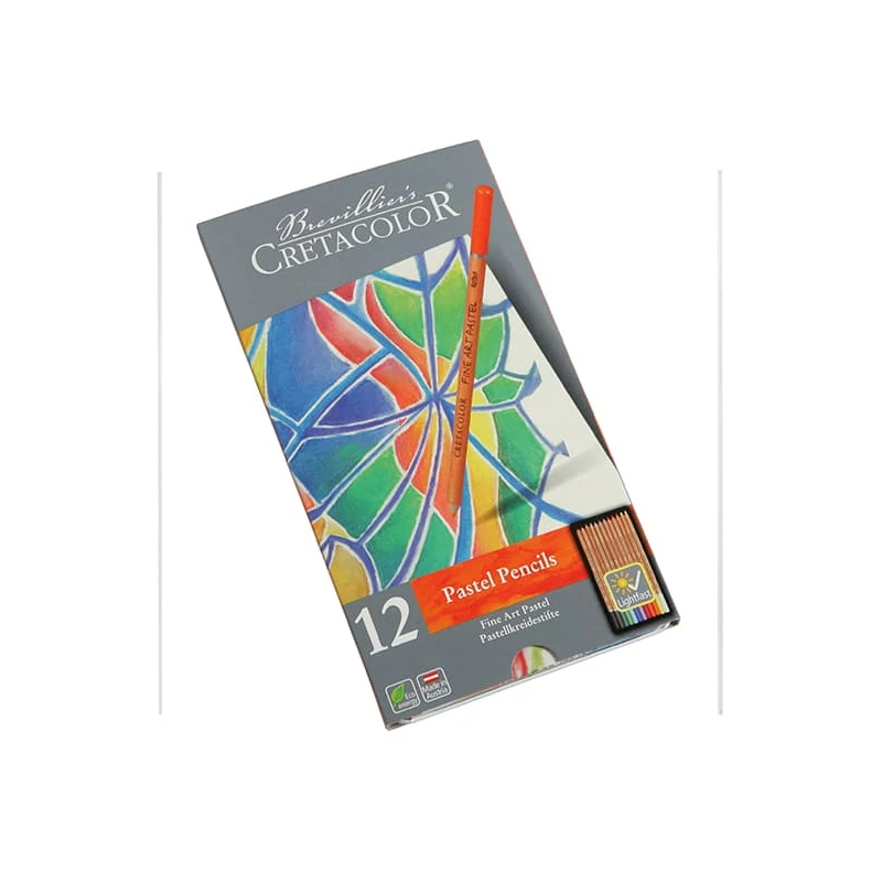 Set creioane pastel Cretacolor Fine Art Pastel - 12 buc, cutie metalică