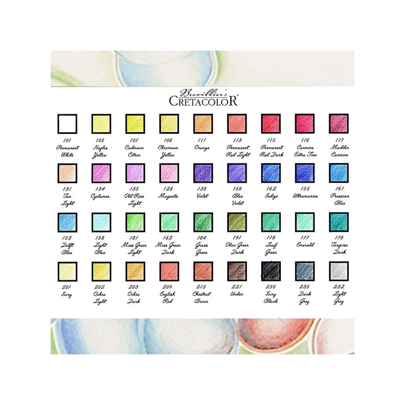 Set creioane colorate Cretacolor Karmina - 36 buc, cutie metalică