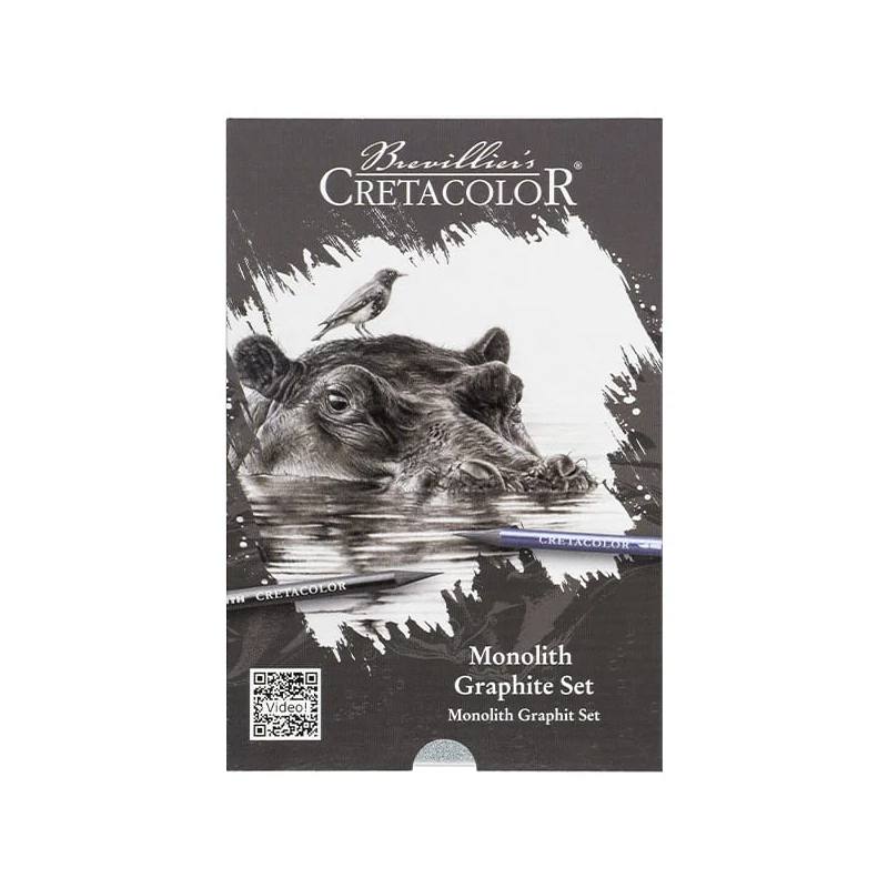 Cretacolor Monolith Graphite Set , set de desen grafit, 11 buc, în cutie metalică