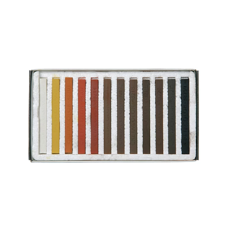 Set crete pastel Cretacolor - 12 buc. , nuante maro