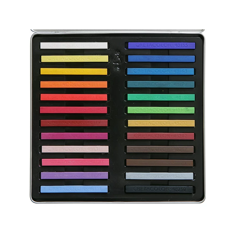 Set crete pastel Cretacolor - 24 buc, cutie metalică