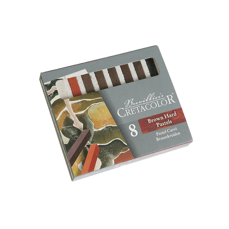 Set crete pastel Cretacolor - 8 buc, nuante maro