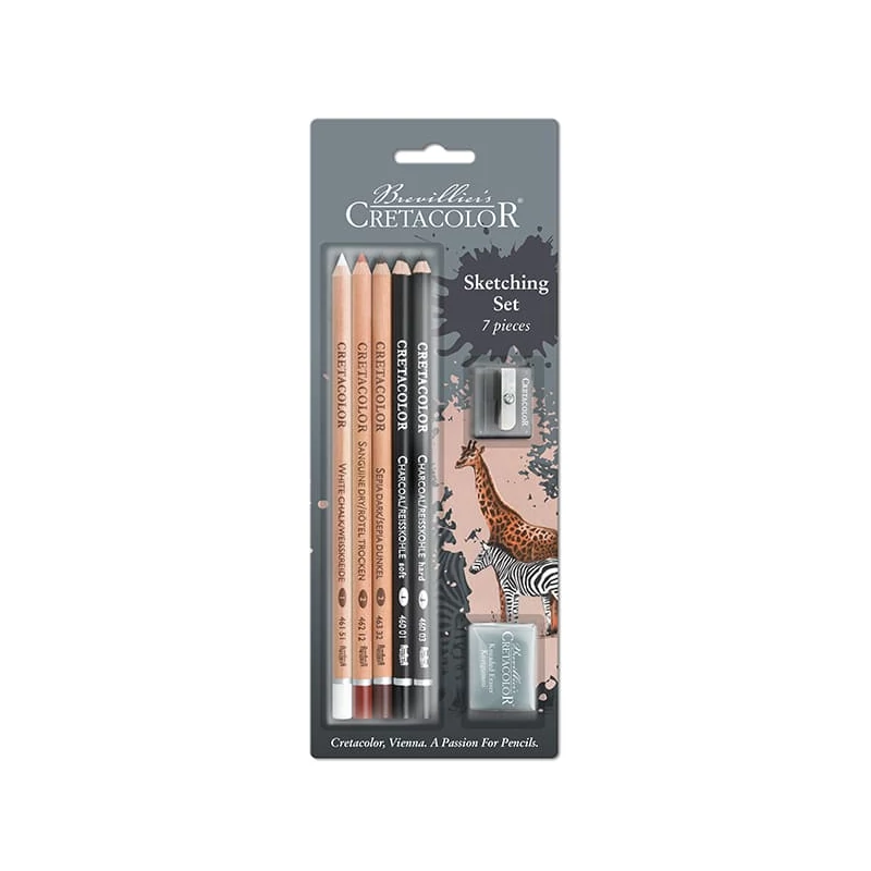 Cretacolor Sketching Set - Set de desen și schiță , 7 piese