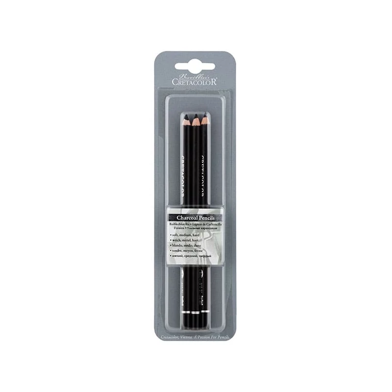 Set creioane cretacolor carbune, 3 buc