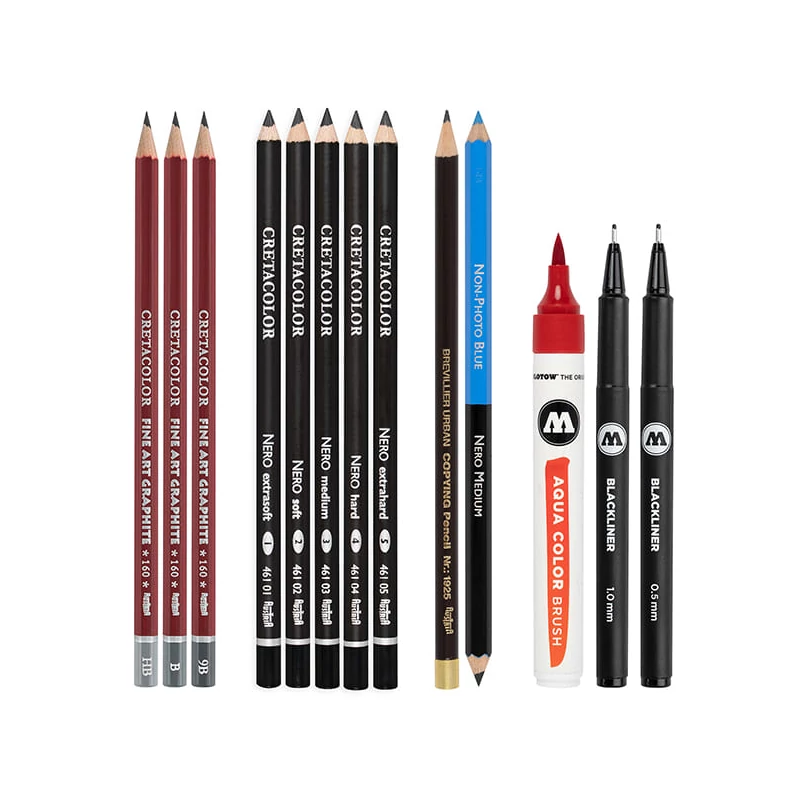  Cretacolor  Tattoo Set de desen și schiță, 14 buc