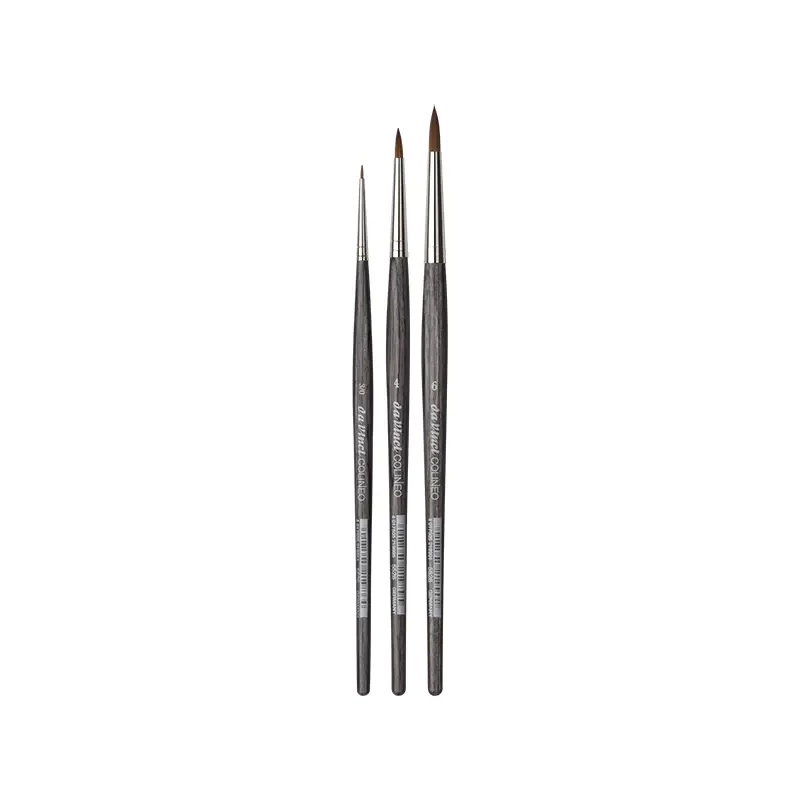 Da Vinci Secret Places Watercolour set de pensule, sintetice, rotunde, 3 buc