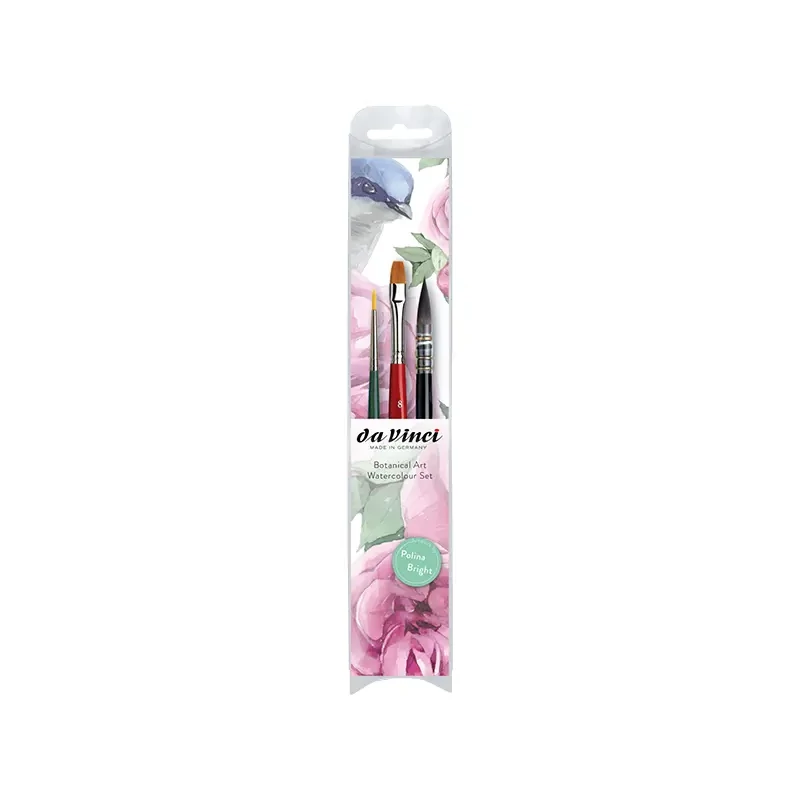 Da Vinci Botanical Art Watercolour Set, sintetice, mixte, 3 buc