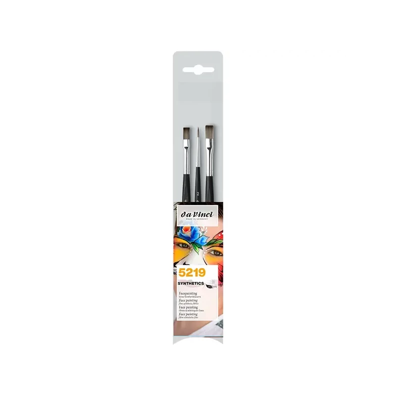 Da Vinci 5219 Set de pensule pentru pictură pe față, sintetice, mixte, 3 bucăți