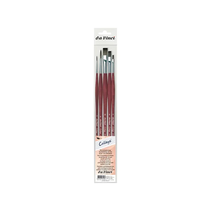 Set de perii sintetice Da Vinci College, mixte, 5 buc
