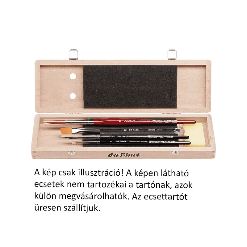 Da Vinci cutie pentru pensule, lemn - 28x8x3 cm