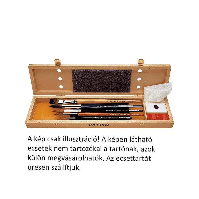 Da Vinci cutie pentru pensule, lemn - 36x9,5x4 cm