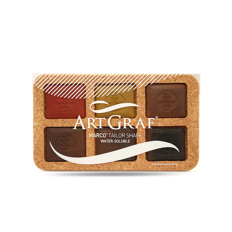 Set crete acuarelă Viarco ArtGraf Tailor Shape - Earth colors
