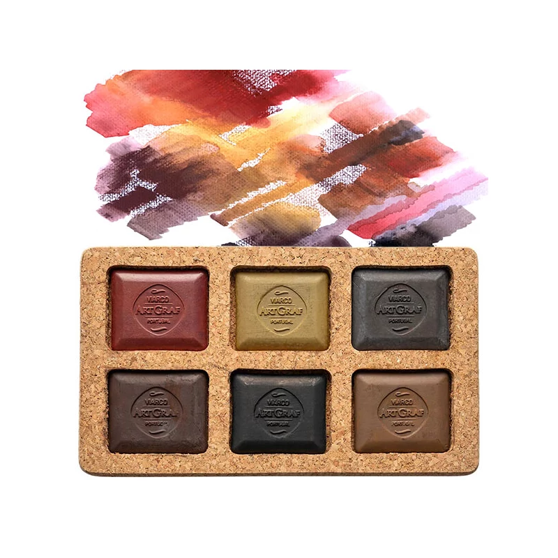 Set crete acuarelă Viarco ArtGraf Tailor Shape - Earth colors