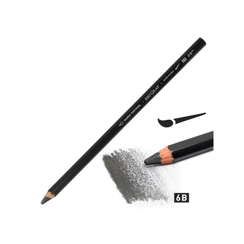 Creion grafit ArtGraf solubil în apă , 5 mm - 6B