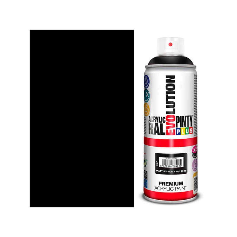 Spray vopsea acrilică, EVOLUTION mat, 400 ml - RAL9005 jet black