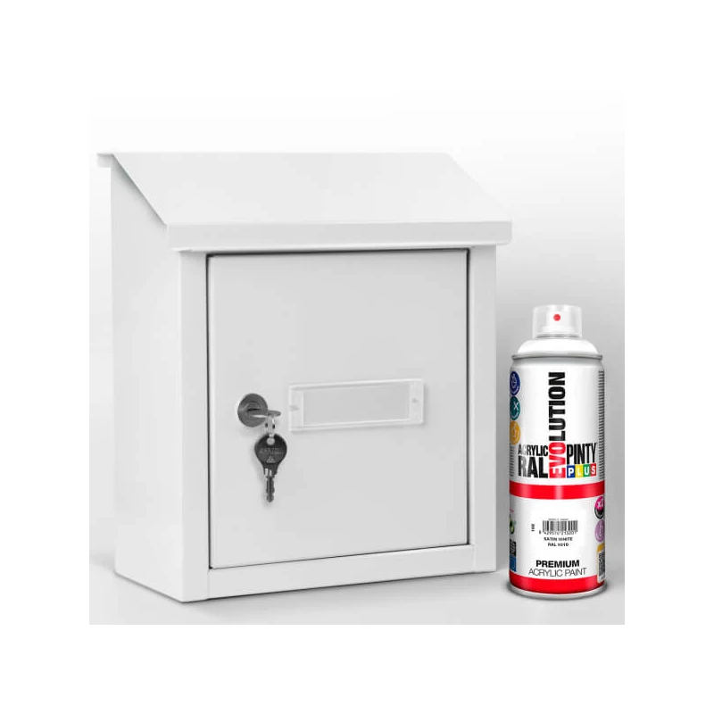 Spray vopsea acrilică EVOLUTION luciu de mătase, 400 ml - RAL9010 pure white