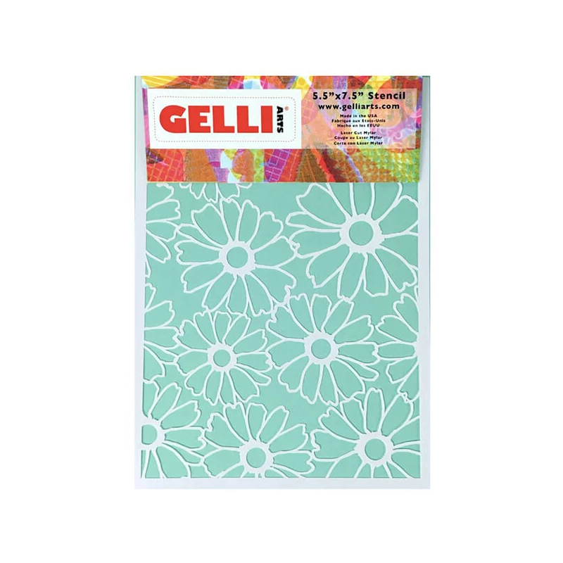 Stencil, Gelli Arts, 5x7", 12,7x17,8 cm - floare