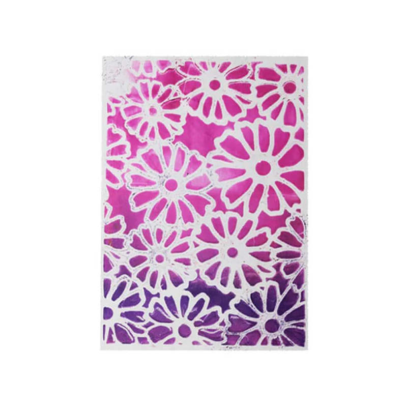 Stencil, Gelli Arts, 5x7", 12,7x17,8 cm - floare