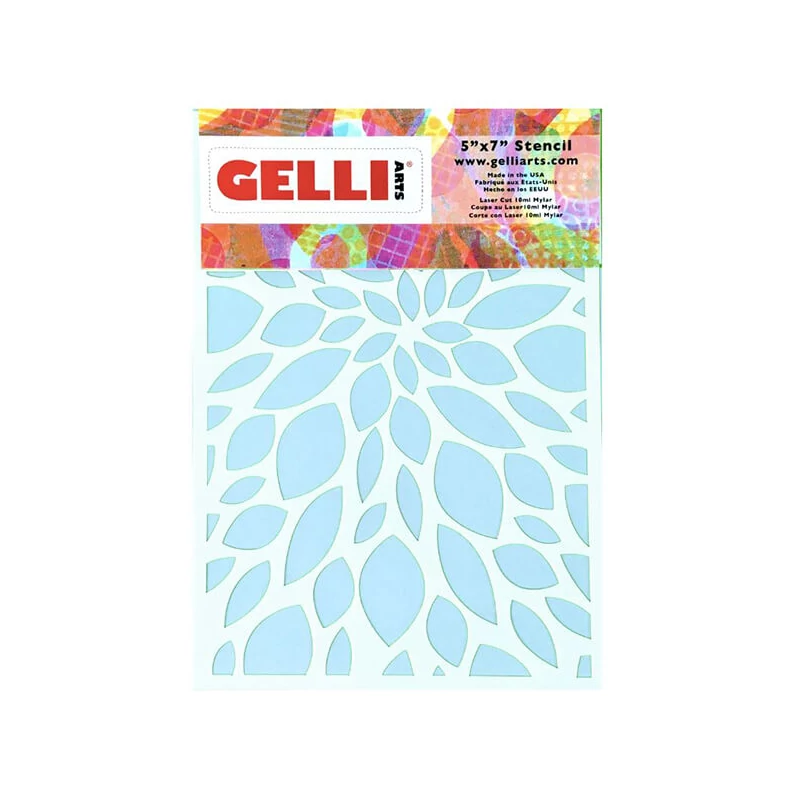 Stencil, Gelli Arts, 5x7", 12,7x17,8 cm - frunze