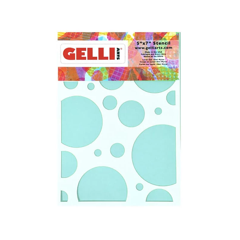 Stencil, Gelli Arts, 5x7", 12,7x17,8 cm - cerc