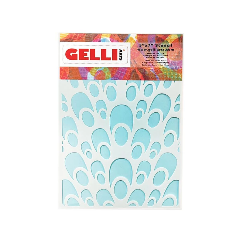 Stencil, Gelli Arts, 5x7", 12,7x17,8 cm - păun