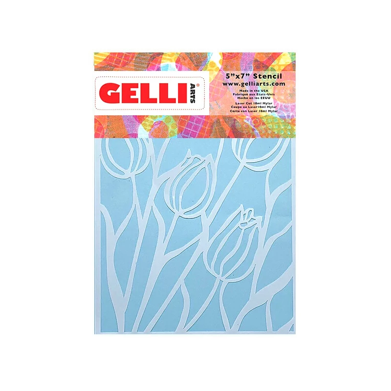 Stencil, Gelli Arts, 5x7", 12,7x17,8 cm - lalele