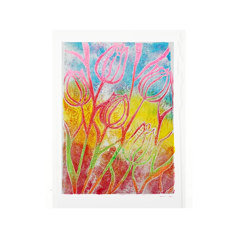 Stencil, Gelli Arts, 5x7", 12,7x17,8 cm - lalele