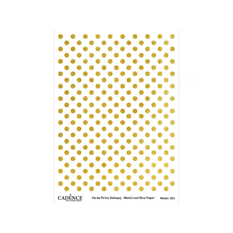 Hârtie de orez, Cadence, folie metalică aurie, A3 - buline