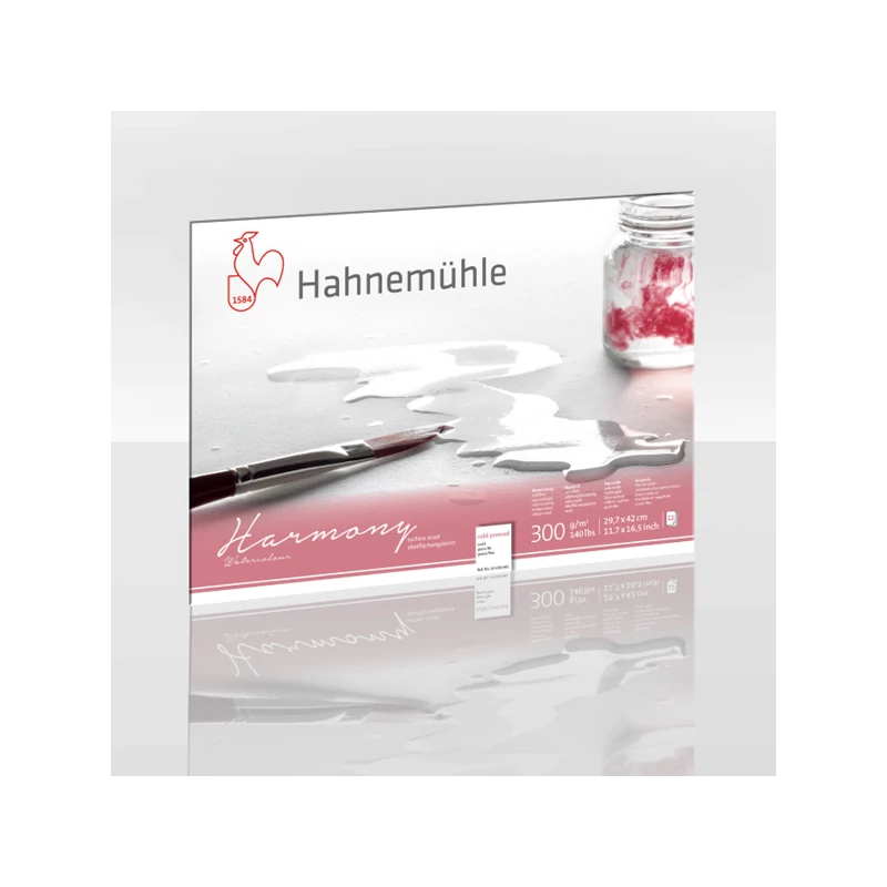 Hahnemühle akvarelltömb, Harmony, 300 g - 12 lap, A3