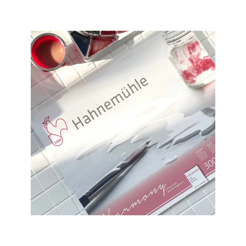 Bloc de acuarelă Hahnemühle, Harmony, 300 g - 12 coli, A4, semi rugoasă